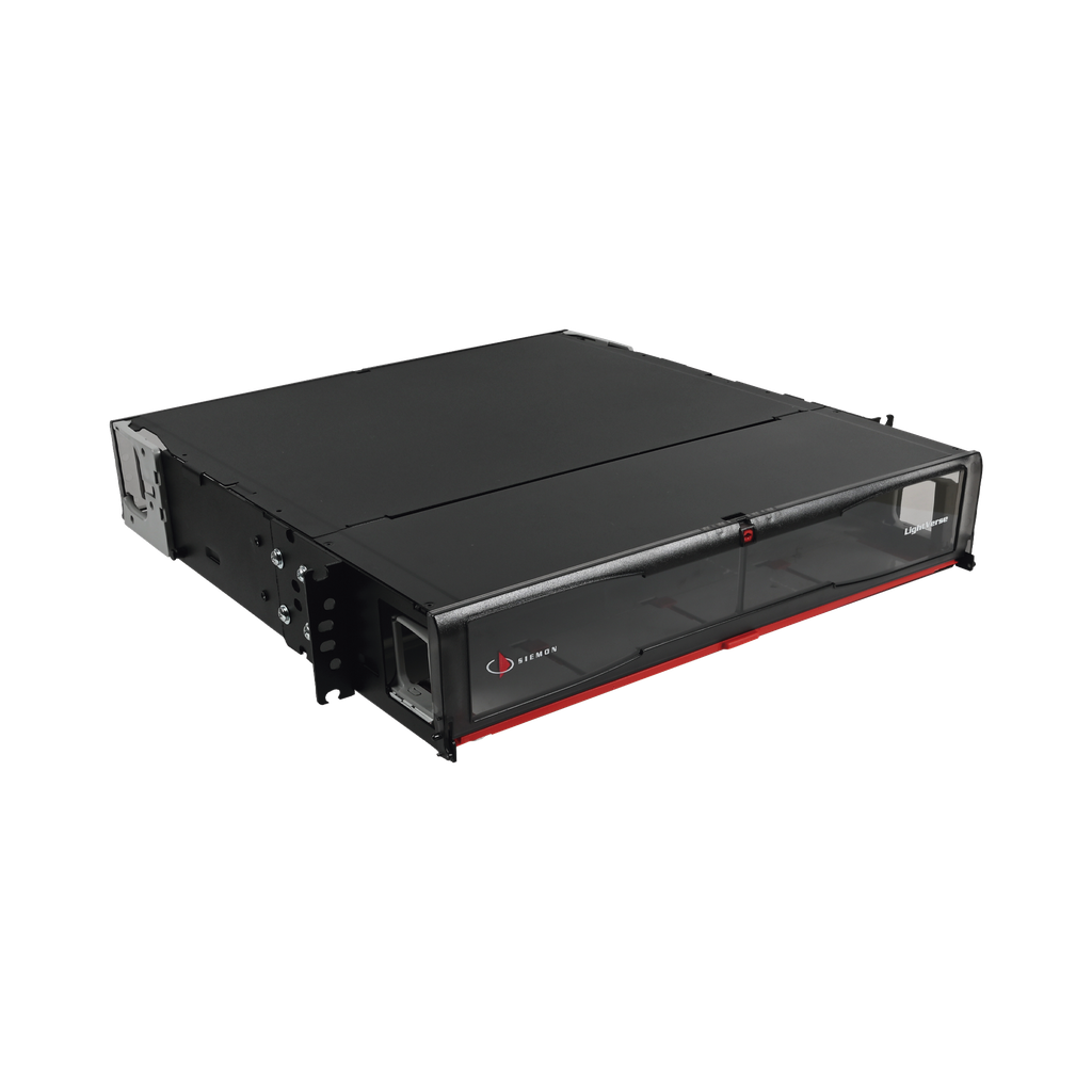 Distribuidor de Fibra Óptica de Alta Densidad LigthVerse *Pro* Para Rack de 19in, Acepta 8 Placas Plug and Play, Hasta 192 Fibras, 2 UR
