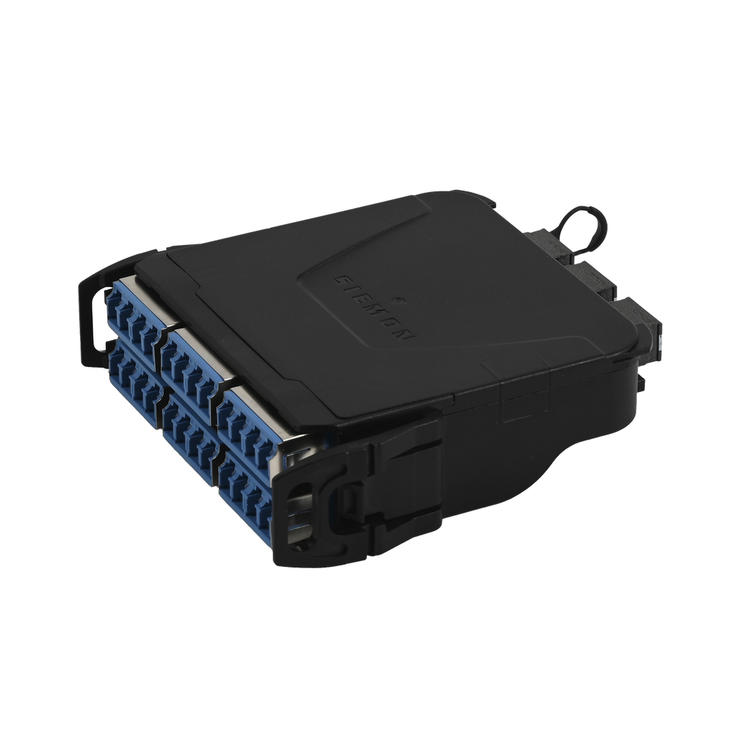 [LVM24EFLSU-BLUA] Módulo Plug & Play LightVerse, Hasta 24 fibras, Base 8 Hembra, Shuttered LC/UPC para fibra Monomodo, UL Loss