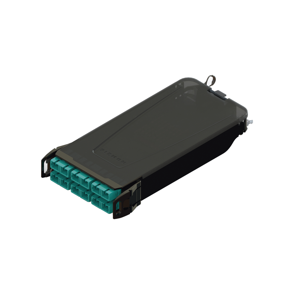 Cassette para empalme (Fusión) LightVerse, Hasta 12 fibras, Conectores  SC/UPC Shuttered, para fibra Multimodo OM4, 900um, 1 metro