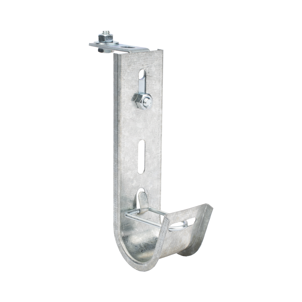 Soporte (Gancho) tipo J-Hook, hasta 10 cables Cat6, ideal para soportar cableado en los espacios de manipulación al aire, Para instalación en interior