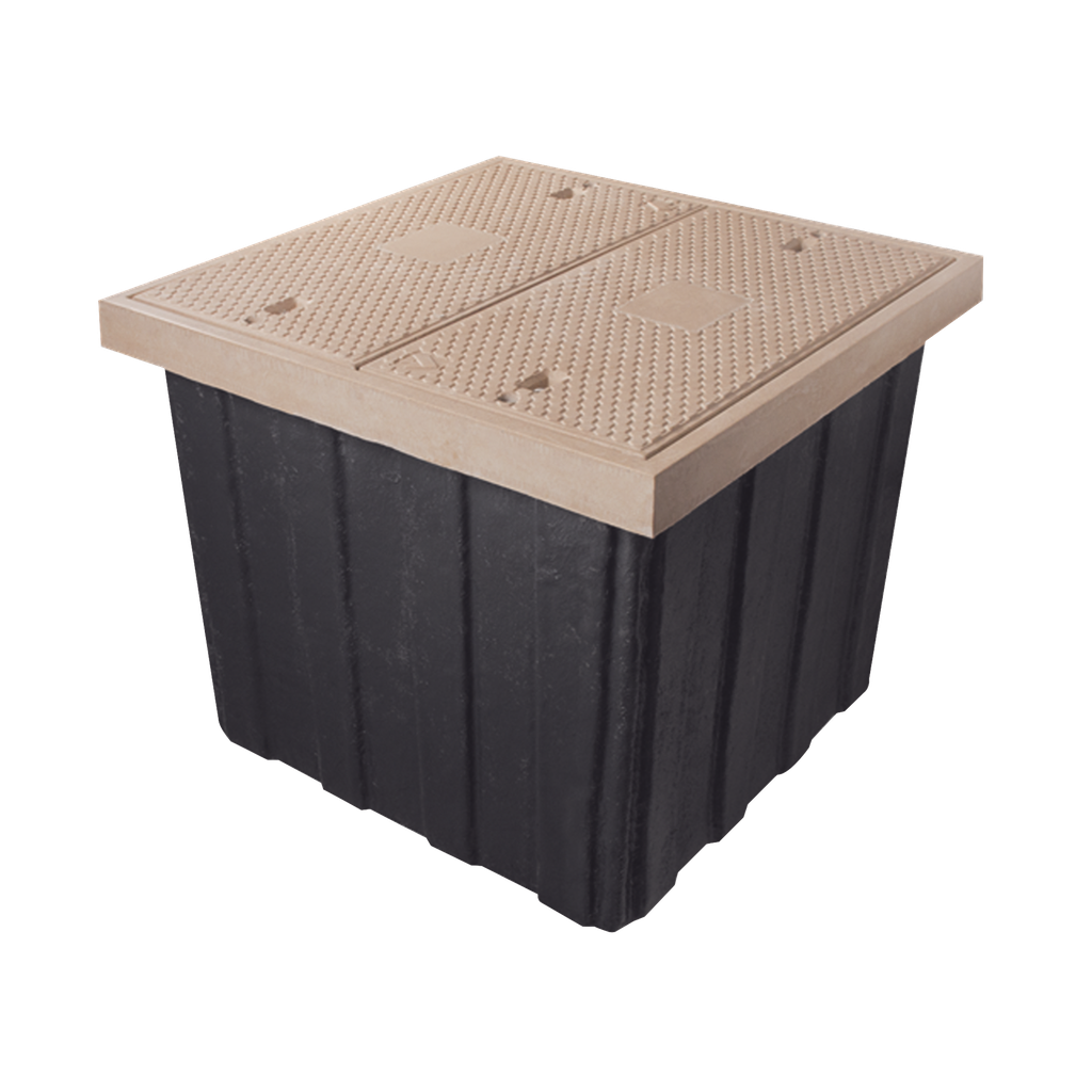 [LP-REG-TEL] Registro de Fibra Óptica Carretero 115x115x100cm, 2 Tapas, Resistencia 20 Toneladas, Uso Vehicular Pesado