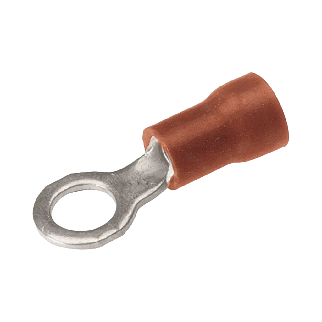 [HUB-TP1-66] Zapata Terminal de Ojillo  para Tornillo 1/8 in (3 mm) calibre 22-16 AWG con aislamiento de vinilo.