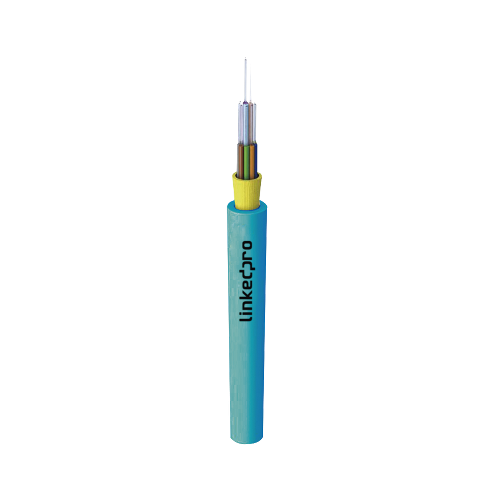 Cable de Fibra Óptica Multimodo OM4 50/125, 12 hilos, para Interior, Tight Buffer 900µm, OFNR Riser, Dieléctrica, Precio Por Metro,(Hasta 2000 metros en un solo tramo de cable)
