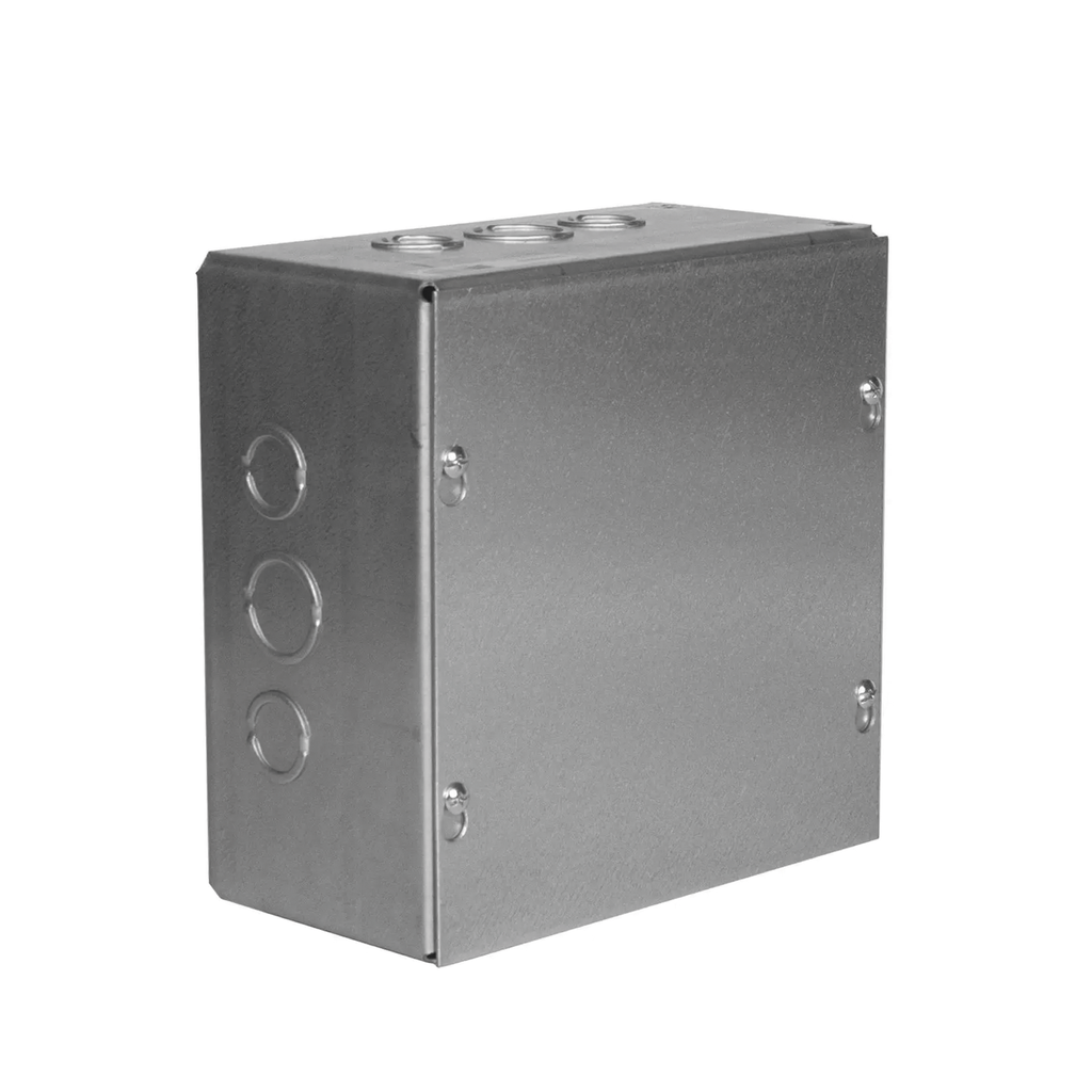 Caja Extra Grande 8 x 8 x 4/ Profundidad 4/Entradas Laterales-Finales 2 Entradas de 1/2- 3/4 y 1 Entrada de 3/4 - 1 / Incluye tapa.