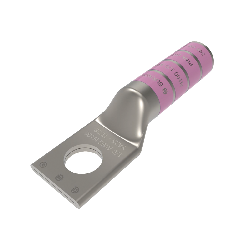 [HUB-YA25] Zapata Terminal de Barril Largo para Tornillo de 5/16 y Calibre 1/0 AWG.