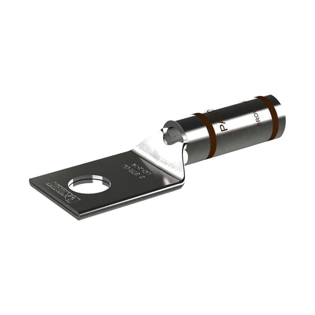 Zapata de compresión LCA2-14-Q, para cal. 2 Awg, Barreno para tornillo prisionero de 1/4, 1 Pz