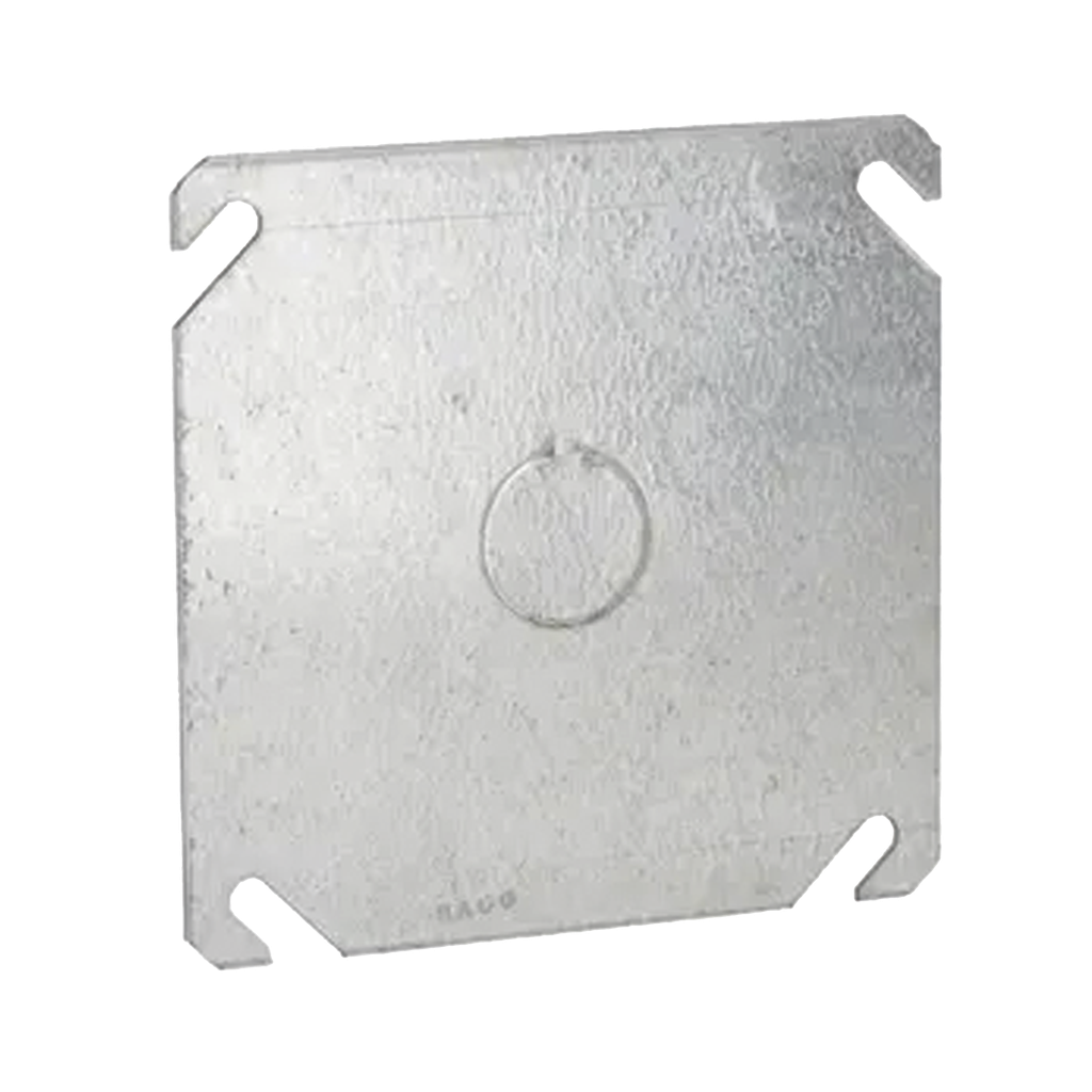 Tapa Cuadrada con Entrada de 1/2 para caja de 4.