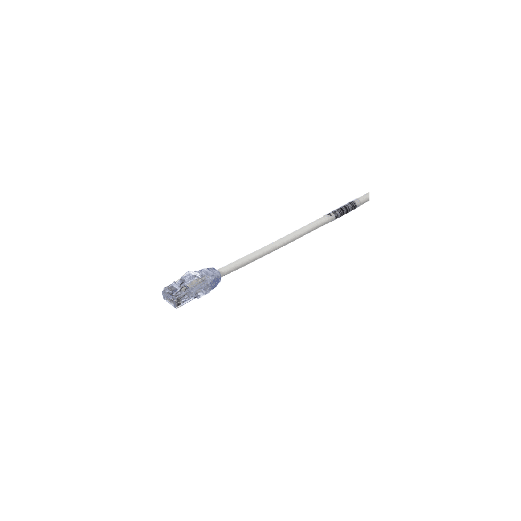 Cable de Parcheo UTP Cat6A, CM/LSZH, Diámetro Reducido (28AWG), Color Blanco Mate, 65 ft