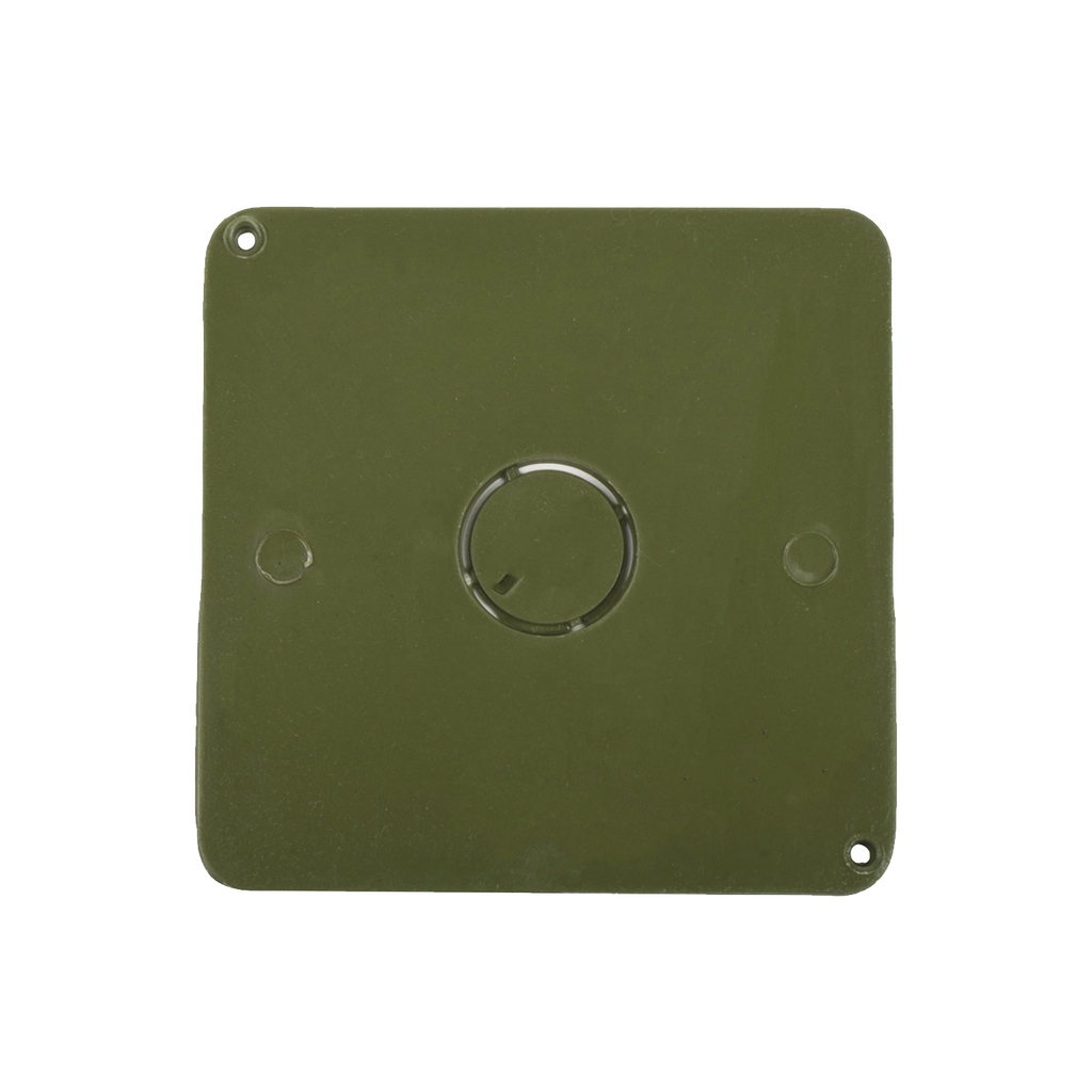 Tapa  para Caja Cuadrada de 1/2 para instalaciones con tubería PVC Conduit pesado.