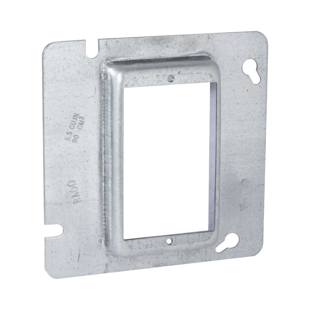 Sobretapa Cuadrada Galvanizada para Caja de 4 11-16 / Realce de 3/4.