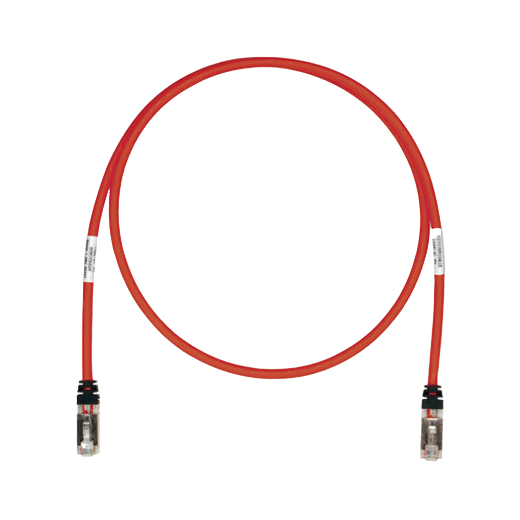 Patch Cord Cat6A, Blindado S/FTP, CM/LS0H, 25ft, Color Rojo