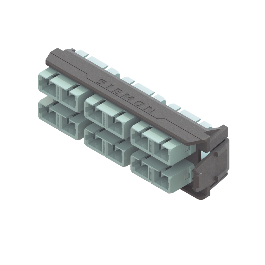 [LVA12-SCQ-BM-A] Placa Acopladora LightVerse, 6 Conectores Dúplex SC, Acepta hasta 12 hilos de fibra Multimodo OM3 y OM4 (No Shuttered)