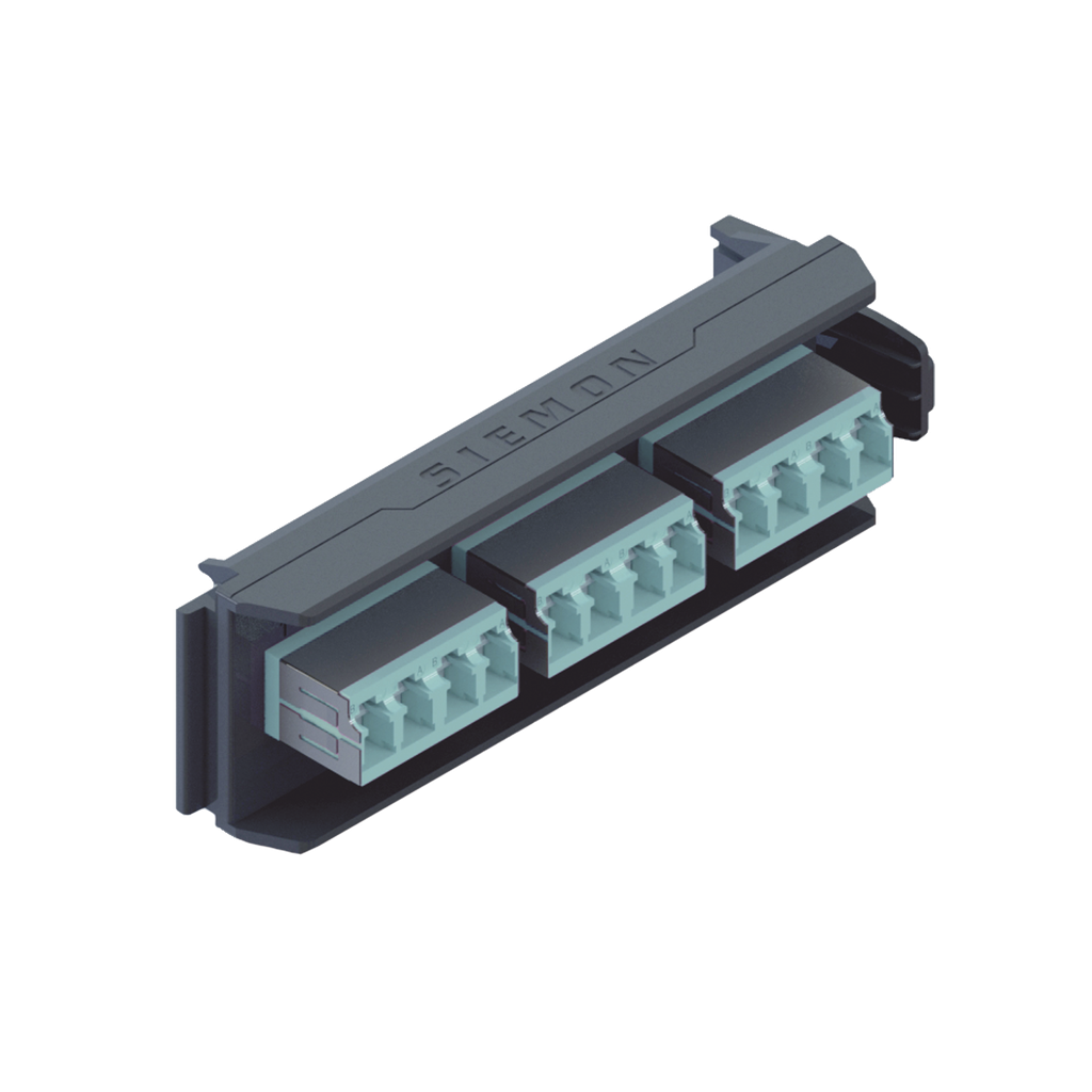 [LVA12-LSQ-BC-A] Placa Acopladora LightVerse, 6 Conectores Dúplex LC/UPC Shuttered, Acepta hasta 12 fibras Multimodo 0M3 y OM4