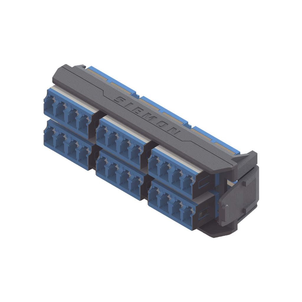 Placa Acopladora LightVerse, 12 Conectores Dúplex LC/UPC Shuttered, Acepta hasta 24 fibras Monomodo