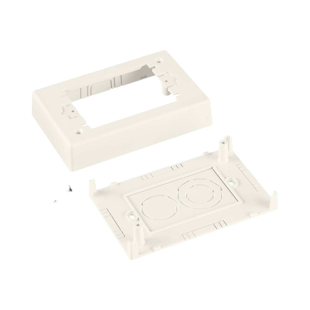 Caja de Pared Superficial Sencilla, De Dos Piezas, Uso Universal con Placas de Pared, Color Blanco