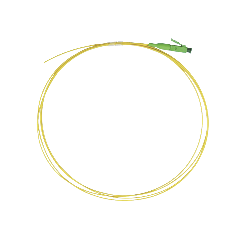 Pigtail de Fibra Óptica Monomodo LC/APC, simplex de 1 metro