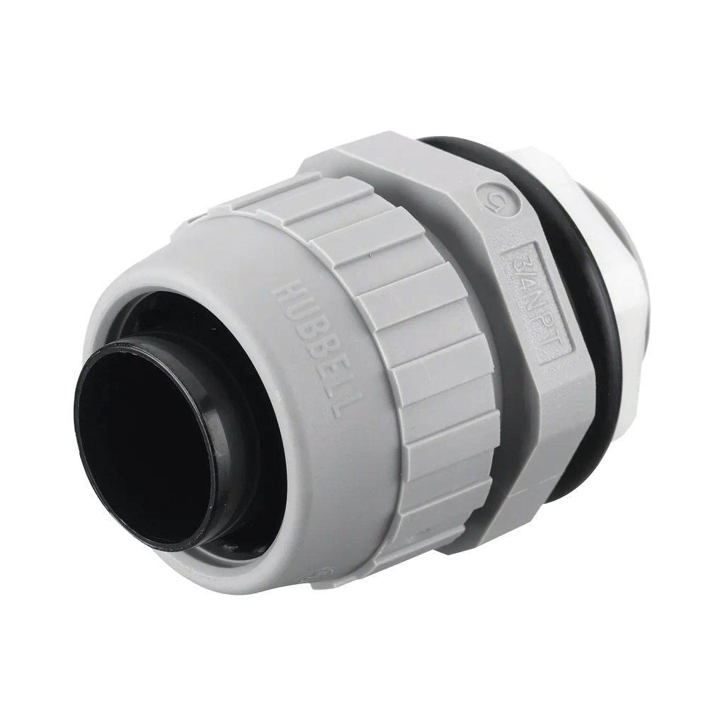 Conector Recto de Nylon de 3/4 para Tubería Liquidtight Polytuff.