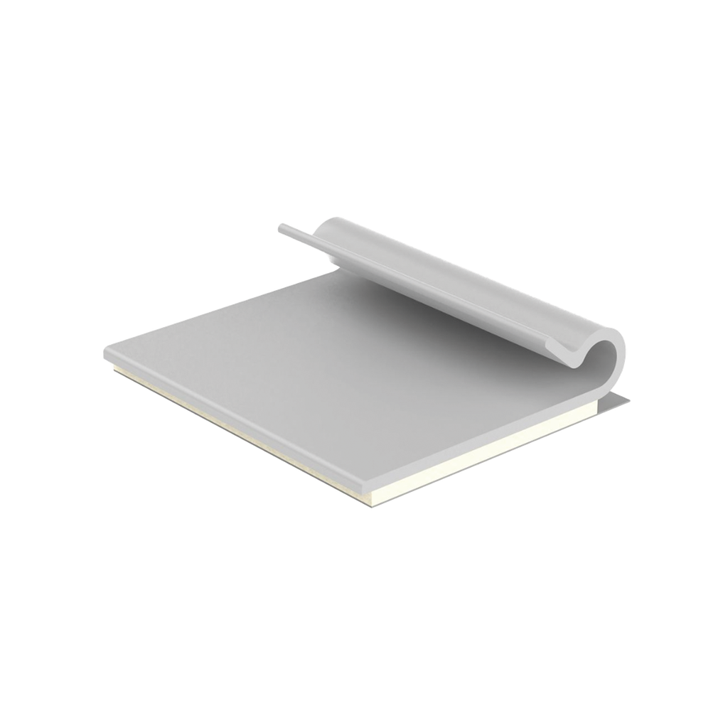 [AJC19-A-C] Clip Adhesivo Tipo J, Para Cables de Hasta 4.8 mm de Diámetro, Uso Interior, Color Gris, Paquete de 100pz