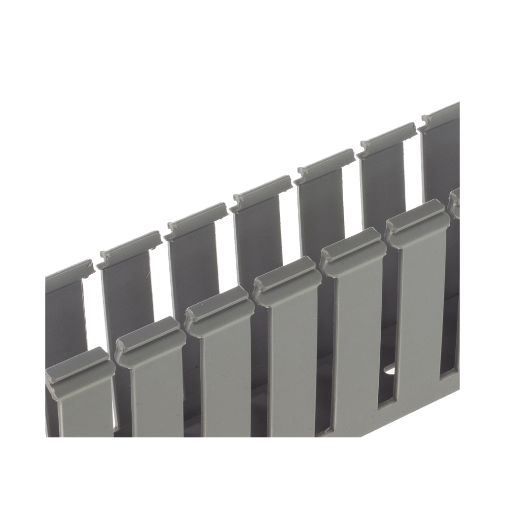 [G3X3LG6] Canaleta Ranurada de PVC sin Tapa, Tipo G, 3.25 in de Ancho, 3.12 in de Alto y 1828.8 mm de Largo, Color Gris