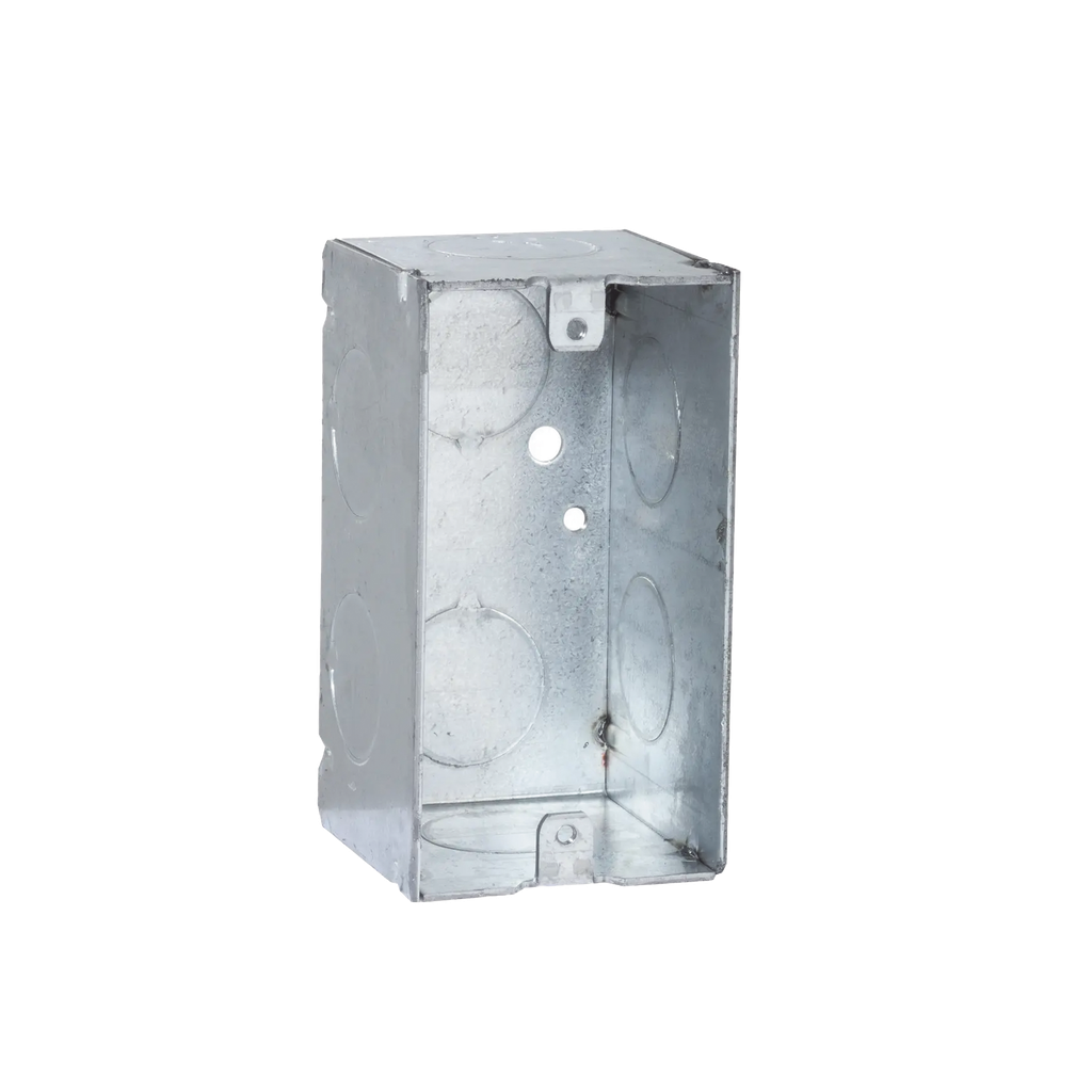 Caja (Chalupa) 4x2/ Profundidad 2-1/8/ 8 Entradas de 3/4/Soldada