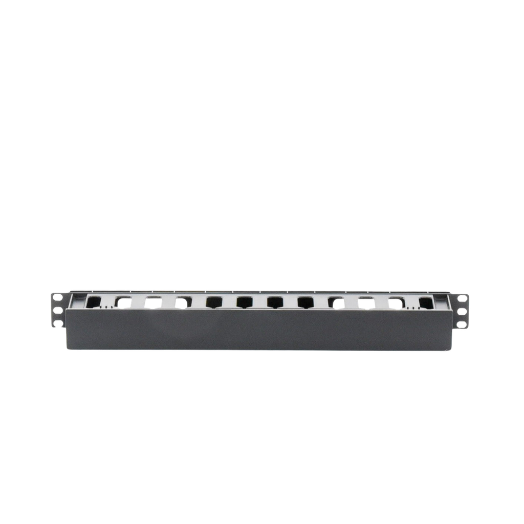 [LP-ORG-01] Organizador de Cables Horizontal de 1U para Rack de 19, Fabricado en Polímero Resistente a Deformaciones y Rayones