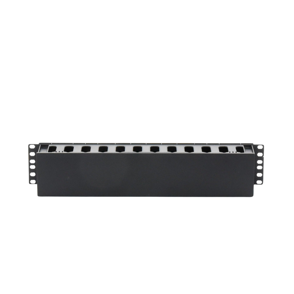 Organizador de Cables Horizontal de 2U para Rack de 19, Fabricado en Polímero Resistente a Deformaciones y Rayones