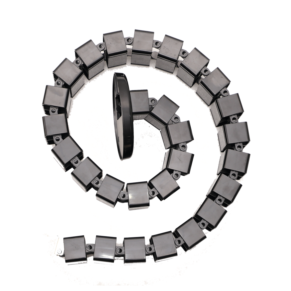 [PORTACABLE] Portacable de tipo Cadena para Escritorio / Organizador de Cables Vertical Articulado / 1200mm de Longitud / Evita que los Cables se Enreden o Tensen al momento de Elevar la Altura