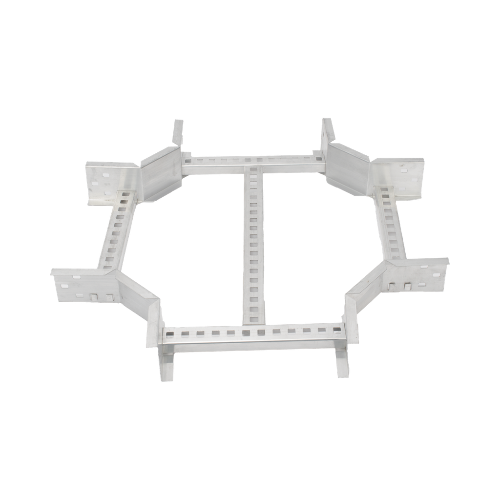Derivación X Horizontal de Aluminio Perfil Z / Peralte 3 1/4 / Ancho 12/ Radio 8 / Incluye Tornillería (CHXHEZ314R8X12AK)