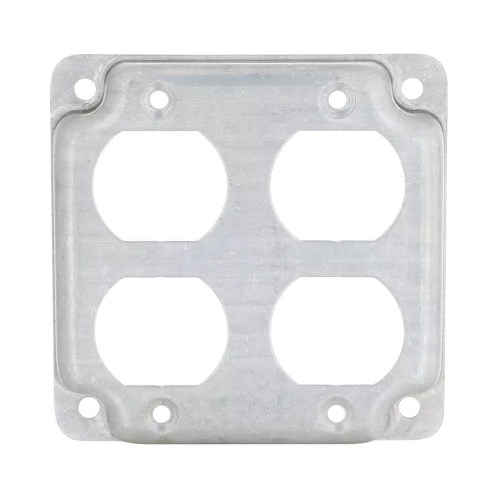 Cubierta de 4 para 2 Contactos Dúplex.