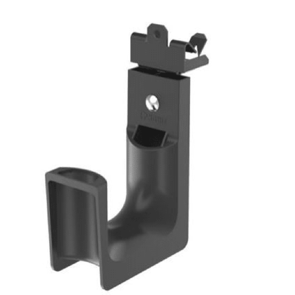 [JP2HBC50RB-L20] Sujetador STRONGHOLD tipo J (J-Hook), grosor de Brida 1/2, para Viga instalada con Martillo, hasta 46 Cables Cat6, Nylon 6.6 Metal, Color Negro, 1 pieza