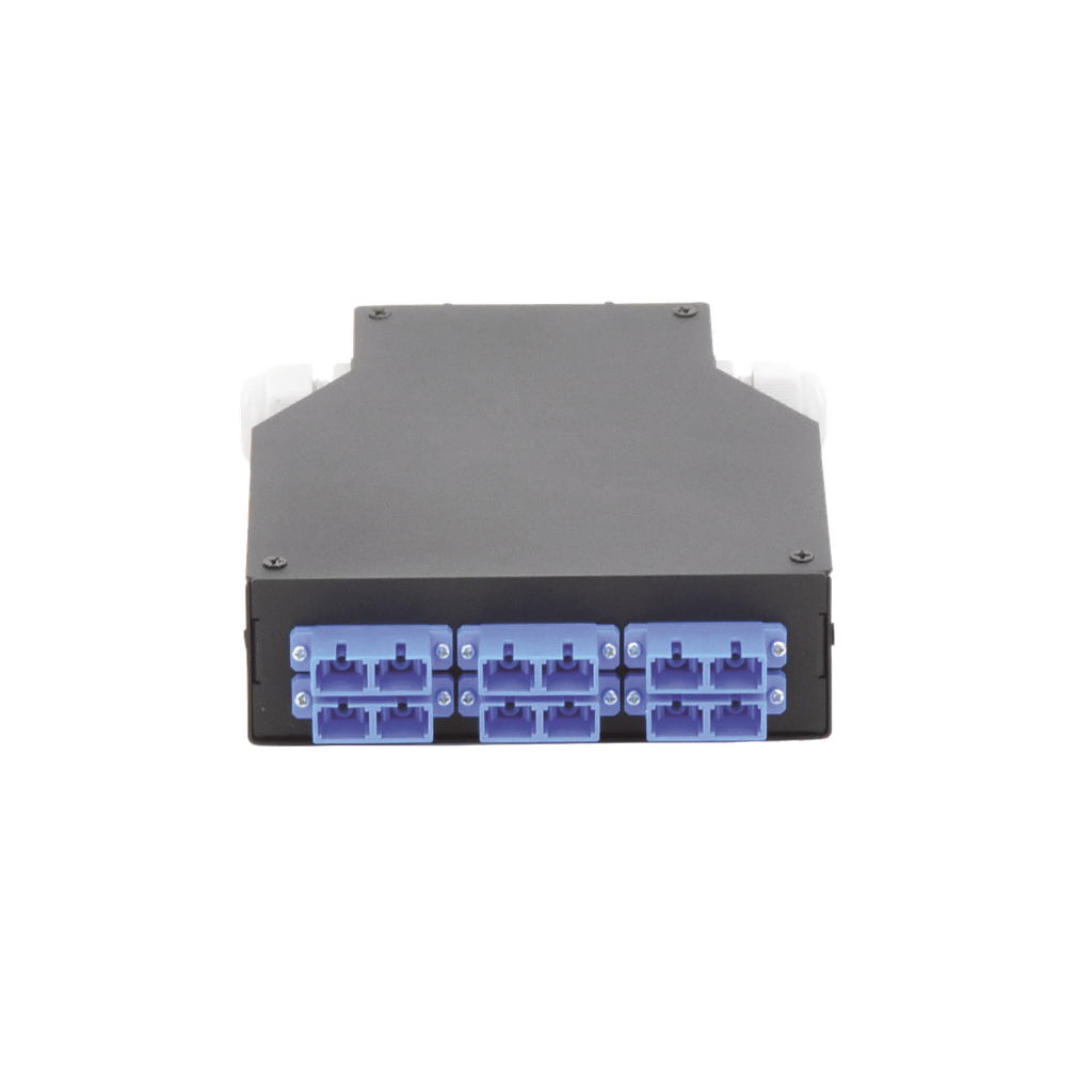 [LP-RDSCUSM] Distribuidor de Fibra óptica para Riel Din, 6 Acopladores SC/UPC Duplex Monomodo con Charola de Empalme