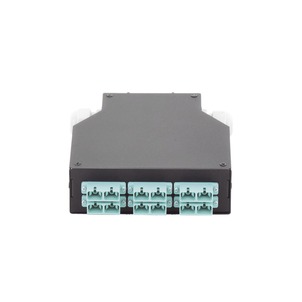 Distribuidor de Fibra Óptica para Riel Din, 6 Acopladores SC/UPC Multimodo con Charola de Empalme