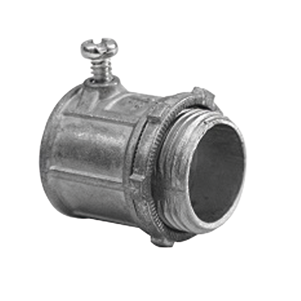 Conector de 2 para Tubo Pared Delgada con Tornillos Opresores.