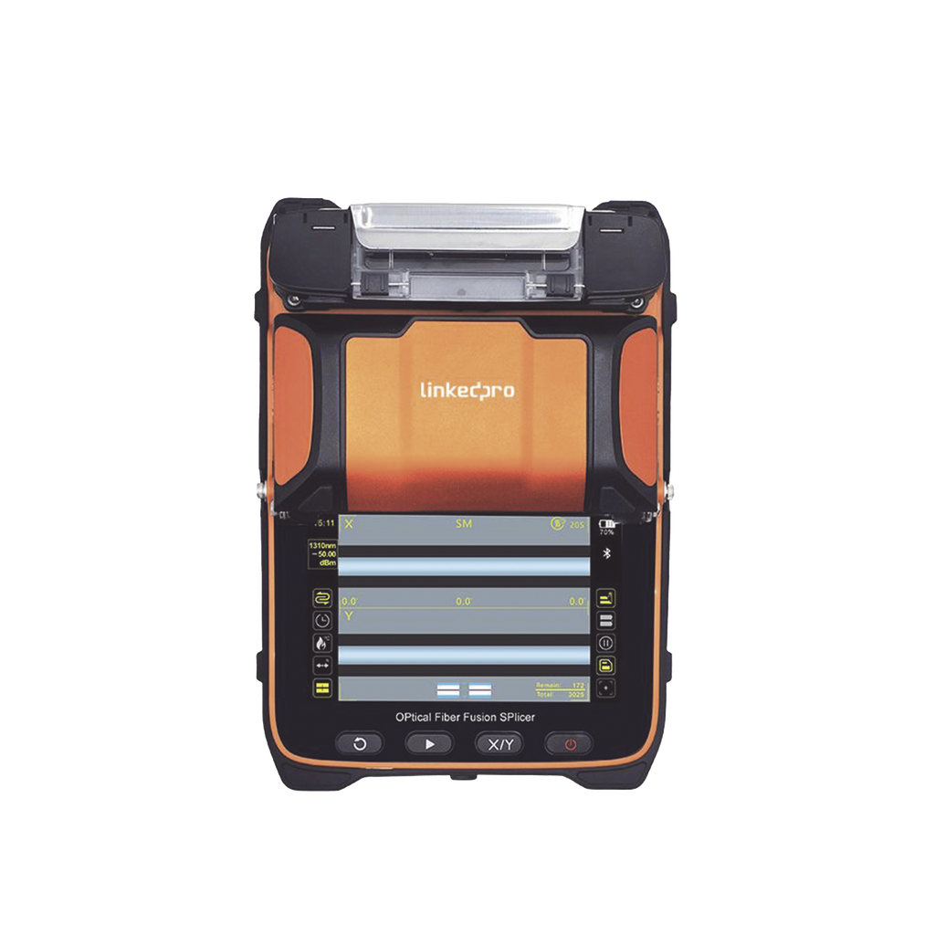 Fusionadora de Fibra Óptica MultiModo y MonoModo / 6 motores / Alineación por Núcleo / OPM + VFL / Capacitación Remota Gratuita