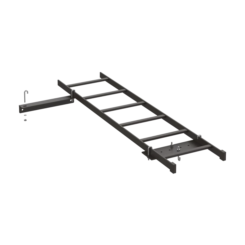 Kit de Conexión de Rack a Pared, Con Escalerilla de 1.3 m de Largo y 12 in de Ancho, de Acero, Color Negro