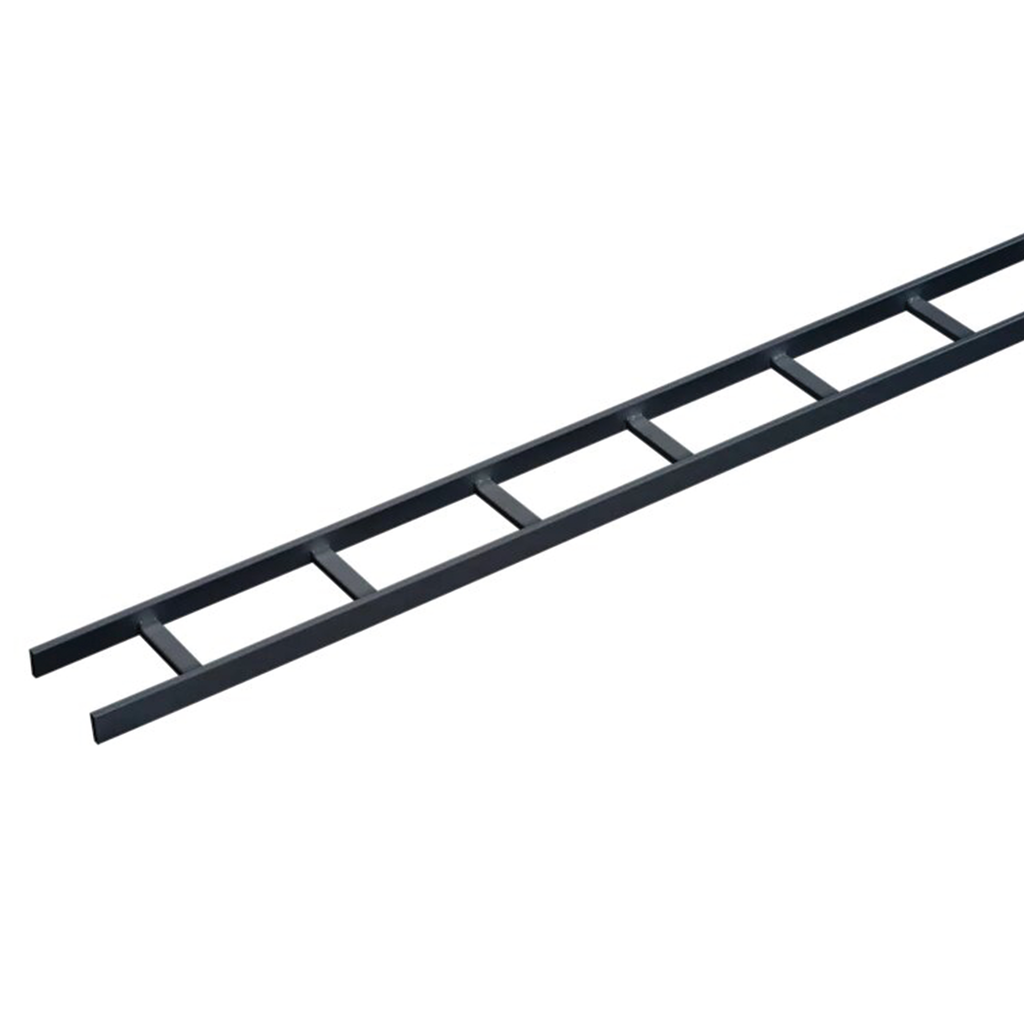 [LSS12BLK] Charola Tipo Escalerilla de Secciones Rectas, 12 in (305 mm) de Ancho, Travesaños a Intervalos de 9 in (229 mm), Tramo de 10 ft (3.05 m), de Acero, Color Negro