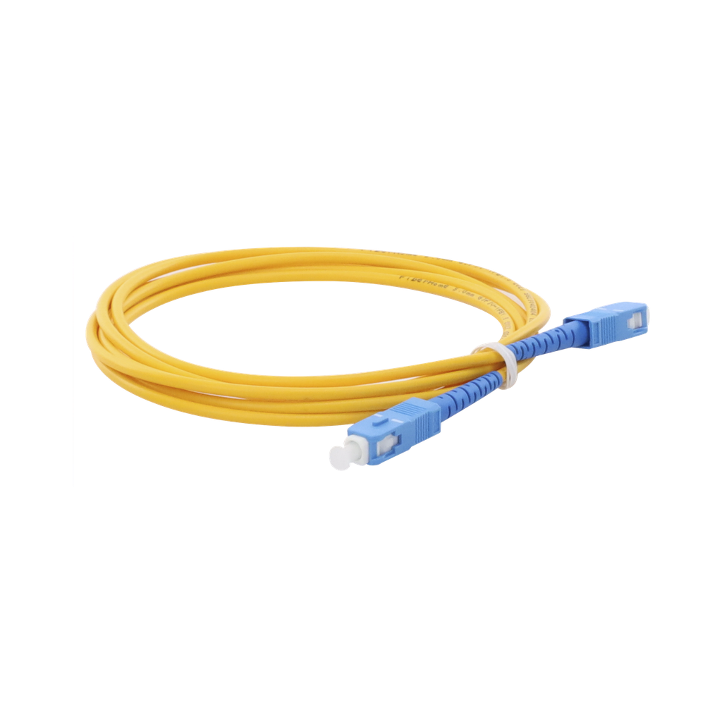 Jumper de Fibra Óptica Monomodo SC/UPC-SC/UPC Simplex de 2 metros,  3mm
