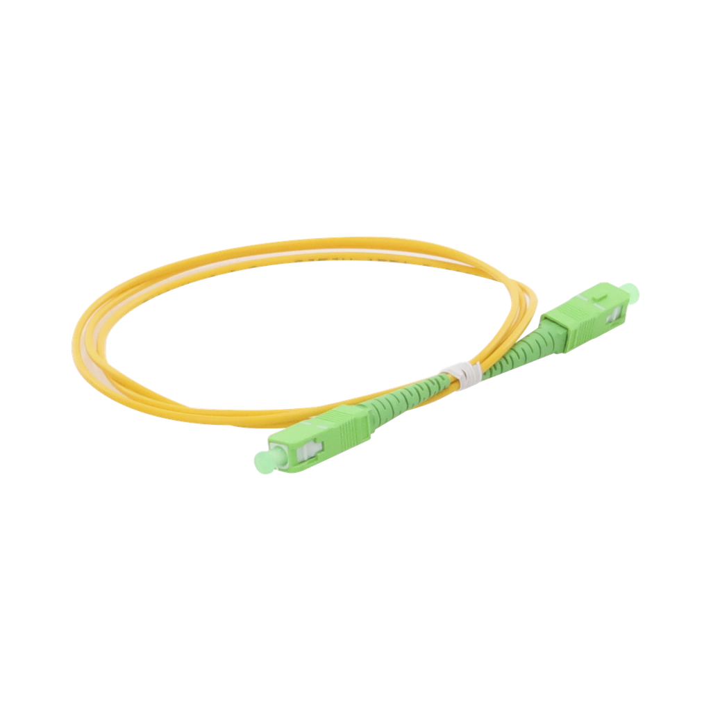 Jumper de Fibra Óptica Monomodo SC/APC-SC/APC Simplex de 1 metro, 2mm