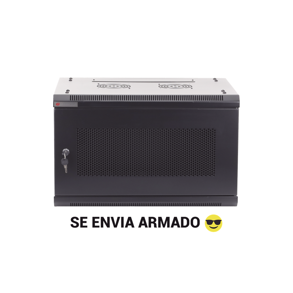 Gabinete PRECISION, Con Puerta de Cristal Templado, de 19in, 9UR, 450mm de Profundidad, Color Negro