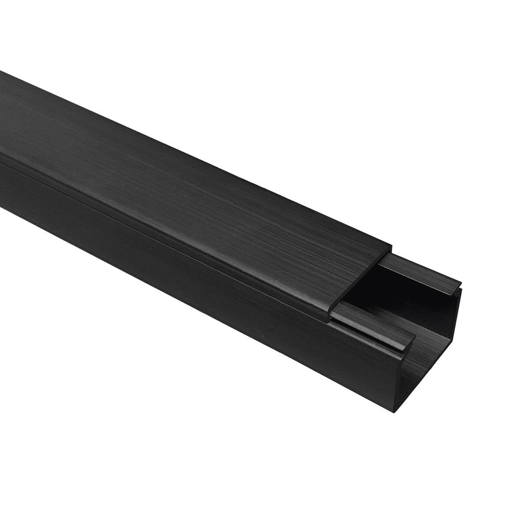 [TMK-1720-CC-N] Canaleta TMK 1720 Color Negro con Cinta Adehsiva, 5 Ft. De Largo (1.5 m), Para uso en Exterior con Bajo Voltaje (5201-21362)