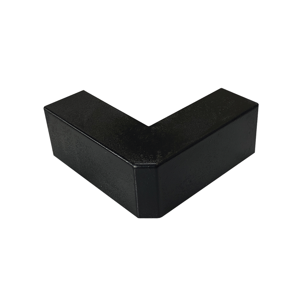 Esquinero Exterior Color Negro de PVC Auto Axtinguible, Para Canaleta TMK-1720-N-CC (5210-02003)