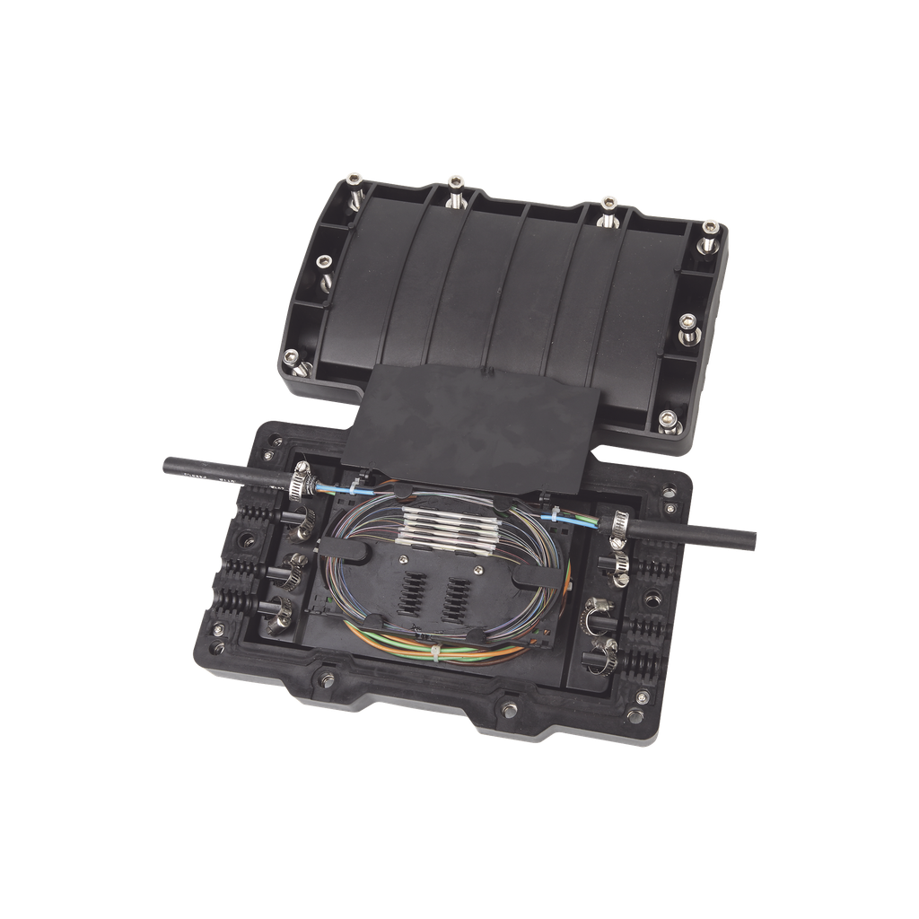 [FITOSC320-H8] Caja de Distribución de Fibra Óptica Horizontal, hasta 48 empalmes, Exterior IP68