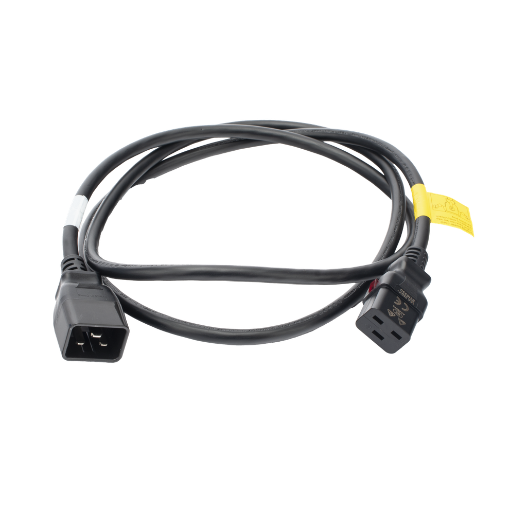 [EP1920072X50] Cable de Alimentación Eléctrica Con Bloqueo de Seguridad, de IEC C19 a IEC C20, 1.8 Metros de Largo, Color Negro, 1 Pieza