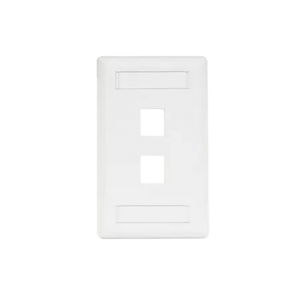 Placa Frontal para 2  Puertos Teléfono/Datos/Multimedia/ Color Blanco.