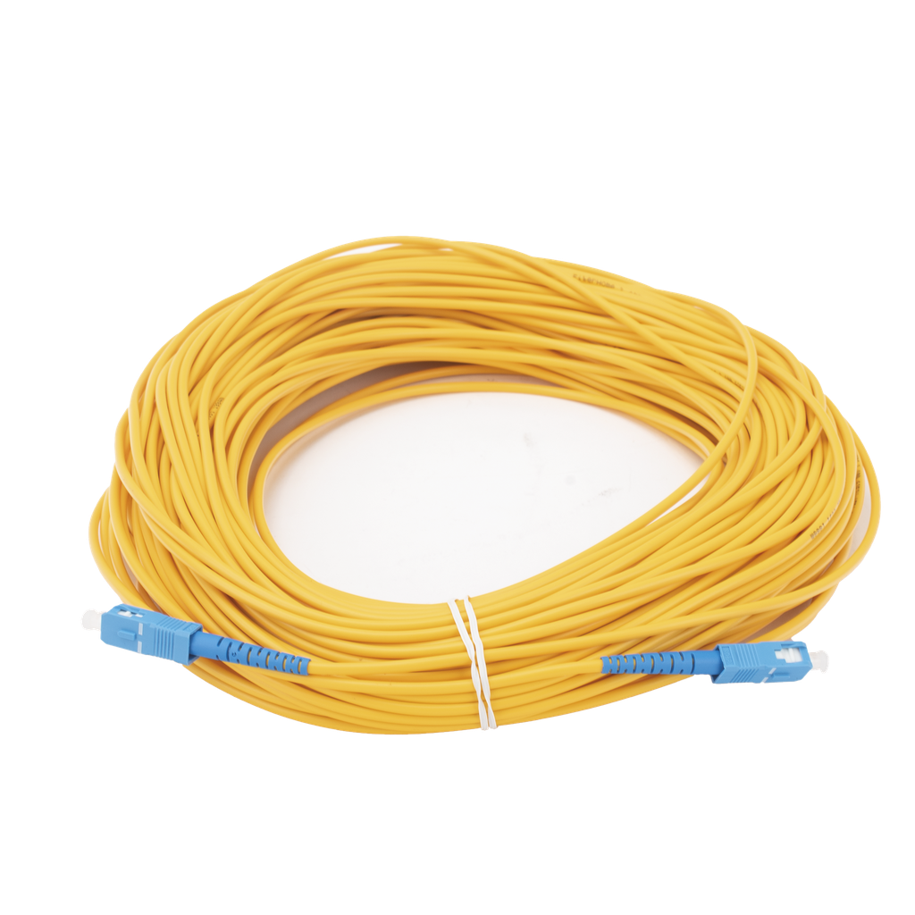 Jumper de Fibra Óptica Monomodo SC/UPC-SC/UPC Simplex de 50 metros,  3mm