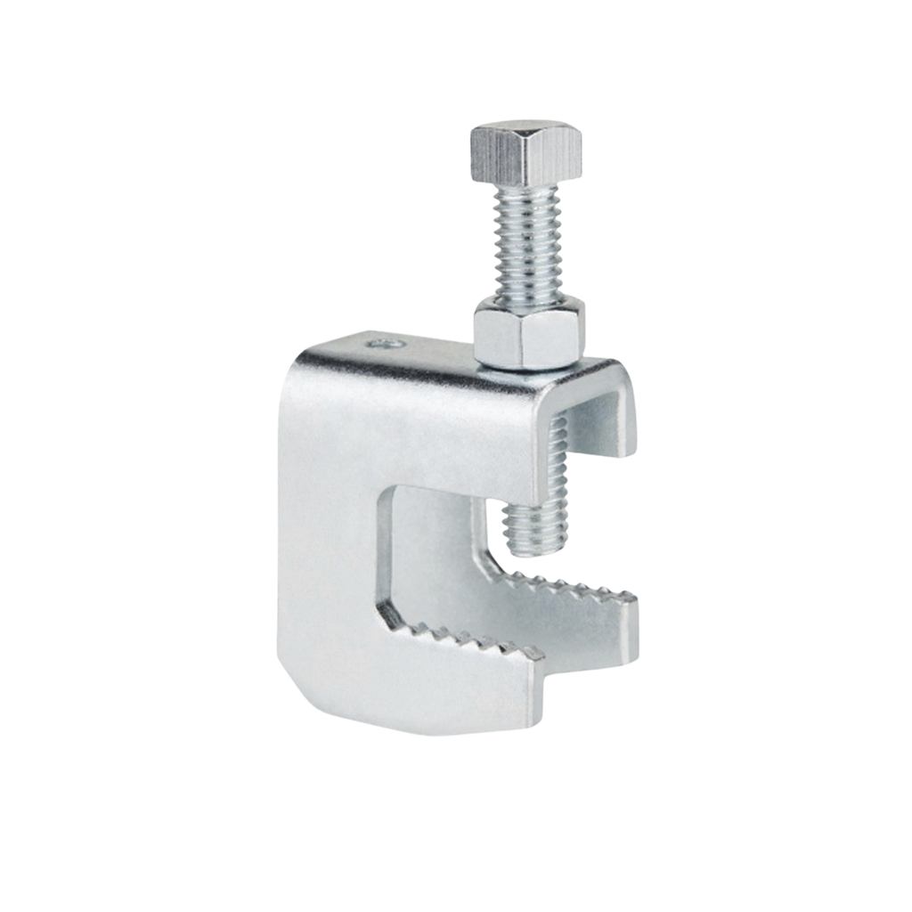 Mordaza de Acero Fija barras de 1 1/4, para varilla roscada de 3/8.