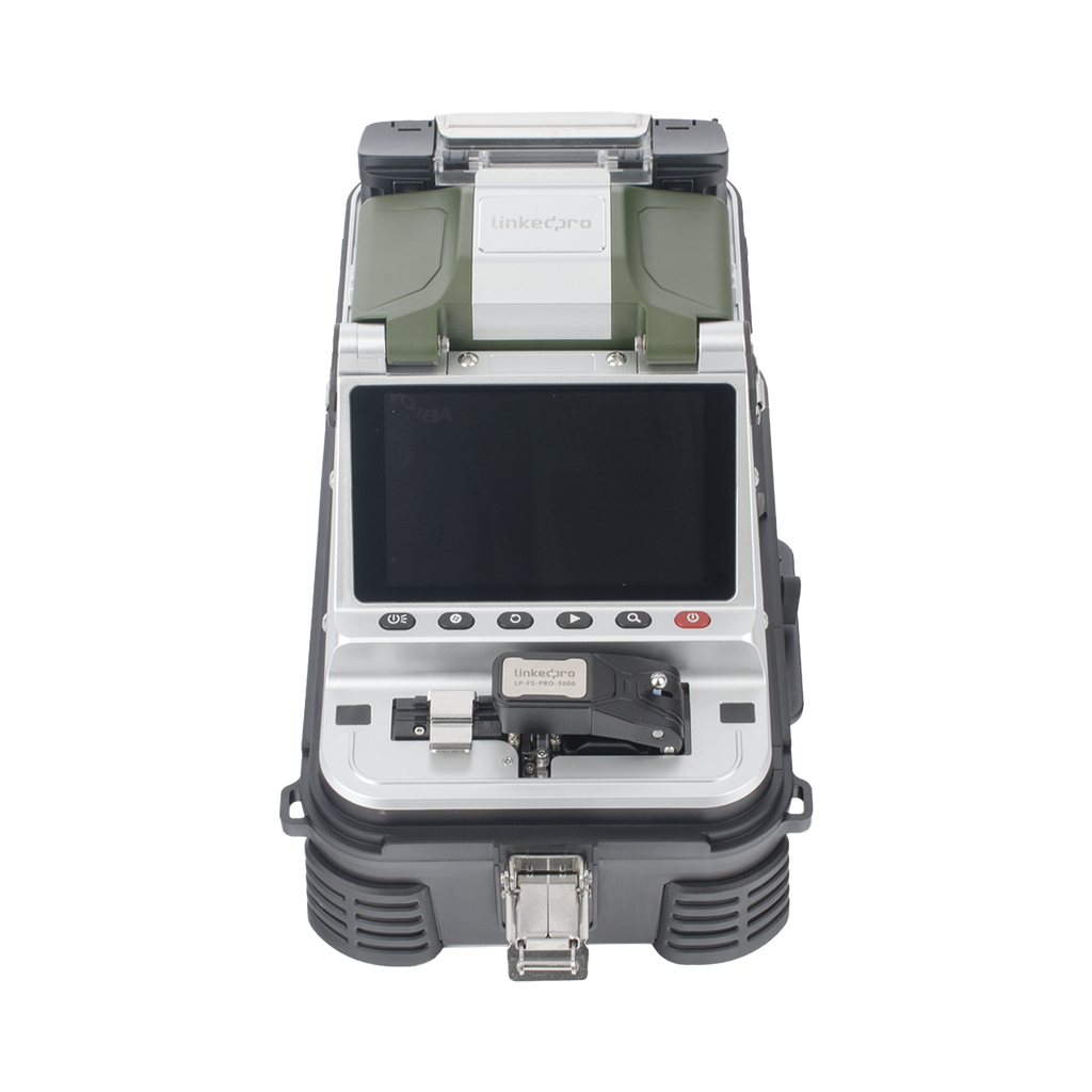 Fusionadora de Fibra Óptica MultiModo y MonoModo / 6 motores / Alineación por Núcleo / OPM + VFL / Cleaver Eléctrico de un Solo Paso / Capacitación Remota Gratuita