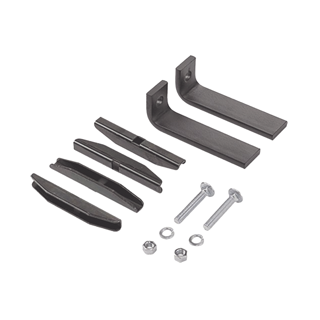 Kit de Accesorios Para Fijar a Piso en Vertical a Escalerilla Recta, de Acero, Color Negro