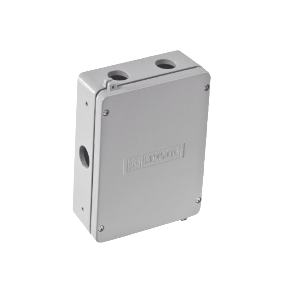 Caja de Unión de Aluminio con 5 salidas de 5/8 / 2 Izq _ 2 Der_ 1 Abajo.