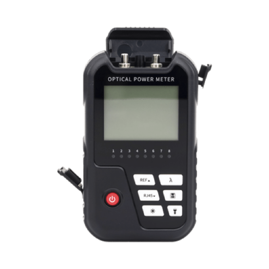 Medidor de Potencia Óptica (MINI OPM) / Rango de Medición -50dBm a 26dBm / Compatible con Fibra Óptica Multimodo y Monomodo / Soporta conectores SC, ST Y FC / Incluye Función de VFL 2 mW / Recargable